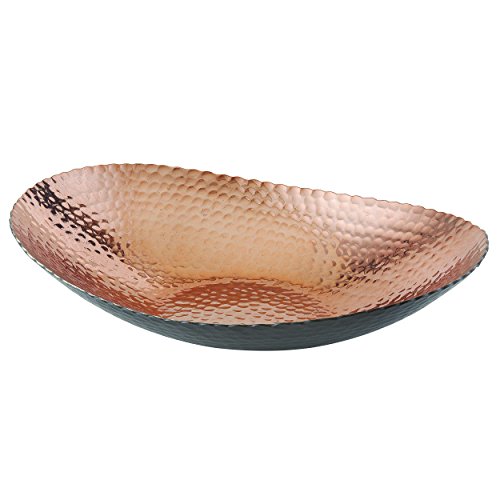 Elegance Oval Bowl, 12" x 8.75", Black/Copper von Elegance