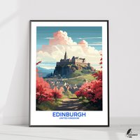 Edinburgh Poster|Edinburgh Wandkunst|Edinburgh Wand Dekor|Edinburgh Dekor|Illustration|Illustration|Wohnkultur|Wand Kunst Geschenkidee|Hochzeitstag von EleganceAndInk