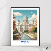 Madrid Poster|Madrid Wandkunst|Madrid Wand-Dekor|Madrid Reise-Druck|Illustration|Wohndekor|Wandkunst Geschenkidee|Hochzeitstaggeschenk von EleganceAndInk