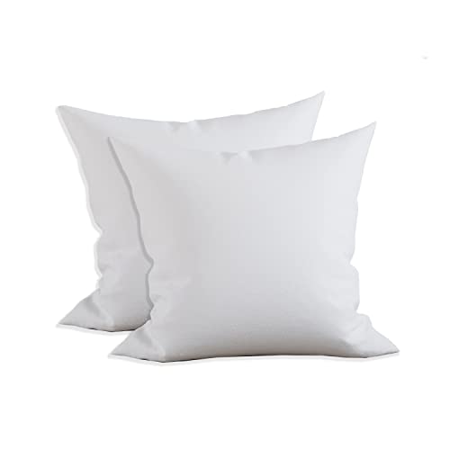 Elegant Comfort 2-Pack Pillow Insert Poly-Cotton Shell Siliconized Fiber Filling, 20 x 20, White 2 Count von Elegant Comfort