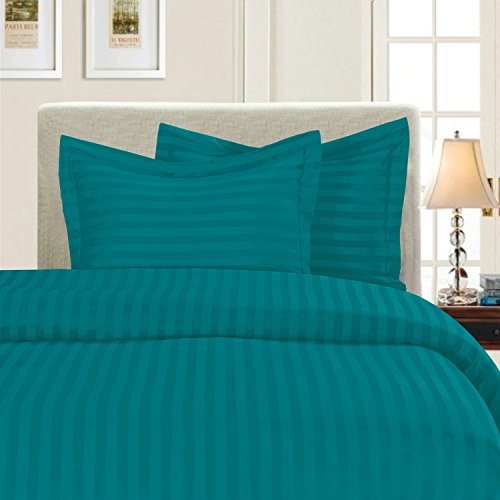 Elegant Comfort 3-teiliges Bettbezug-Set, weich, gemütlich, 1500 Premier Hotelqualität, luxuriös, knitterfrei, 3-teilig, Damast-Streifen, für Doppelbett, Queen-Size-Bett, Türkis Elegant Comfort 3-teiliges Bettbezug-Set, weich, gemütlich, 1500 Premier Hotelqualität, luxuriös, knitterfrei, 3-teilig, Damast-Streifen, für Doppelbett, Queen-Size-Bett, Türkis von Elegant Comfort