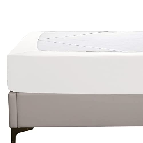 Elegant Comfort Boxspring-Bezug – dehnbar und eng anliegend – Jersey-Strick, schlanke Alternative für Bettrock, weich und glatt, passend für Boxspringbetten bis zu 30,5 cm, King-Size-Bett, Weiß von Elegant Comfort