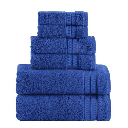 Elegant Comfort Luxuriöses 6-teiliges Handtuch-Set, Premium weiche 100% türkische Baumwolle, DREI-Linien-Popcorn-Design, 2 Badetücher, 2 Handtücher und 2 Waschlappen, Handtuch-Set - Schnelltrocknend Elegant Comfort Luxuriöses 6-teiliges Handtuch-Set, Premium weiche 100% türkische Baumwolle, DREI-Linien-Popcorn-Design, 2 Badetücher, 2 Handtücher und 2 Waschlappen, Handtuch-Set - Schnelltrocknend von Elegant Comfort