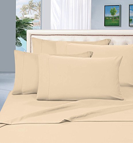 Elegant Comfort Luxuriöses Bettlaken-Set auf Amazon, Fadenzahl 1500, knitterfrei, licht- und schmutzabweisend, 4-teiliges Bettlaken-Set, Tiefe Tasche, Queen-Size-Bett von Elegant Comfort