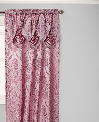 Elegant Comfort Penelopie Vorhang-Set, Jacquard-Look, 137 x 213 cm, Violett, 2 Stück von Elegant Comfort