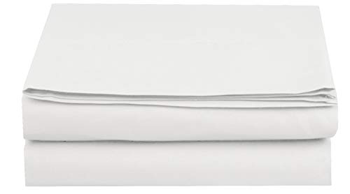Elegant Comfort Bettlaken in ägyptischer Qualität, Fadenzahl 1500, knitterfrei, schmutzabweisend, Mikrofaser, Weiß, Twin XL von Elegant Comfort