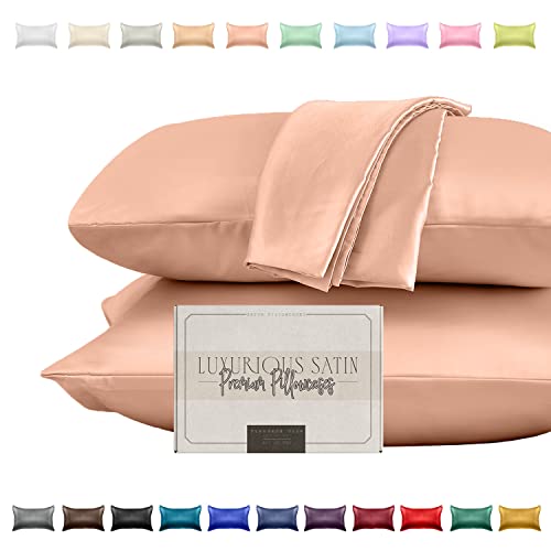 Elegant Comfort Seidiges und luxuriöses 2-teiliges Satin-Kissenbezug-Set für gesündere Haut und Haare, versteckter Reißverschluss und wunderschön verpackt, Satin-Kissenbezug-Set, Kingsize, Dusty Rose Elegant Comfort Seidiges und luxuriöses 2-teiliges Satin-Kissenbezug-Set für gesündere Haut und Haare, versteckter Reißverschluss und wunderschön verpackt, Satin-Kissenbezug-Set, Kingsize, Dusty Rose von Elegant Comfort
