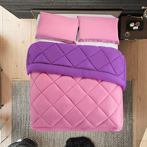 Elegant Comfort Ultra Soft, Down Alternative Comforter, Polyester, Pink/Purple, Full/Queen Elegant Comfort Ultra Soft, Down Alternative Comforter, Polyester, Pink/Purple, Full/Queen von Elegant Comfort