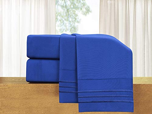 Elegant Comfort Luxuriöses 3-teiliges Bettwäsche-Set – luxuriöse Bettwäsche mit 1500 Fadenzahl, ägyptische Qualität Modern Full Königsblau von Elegant Comfort