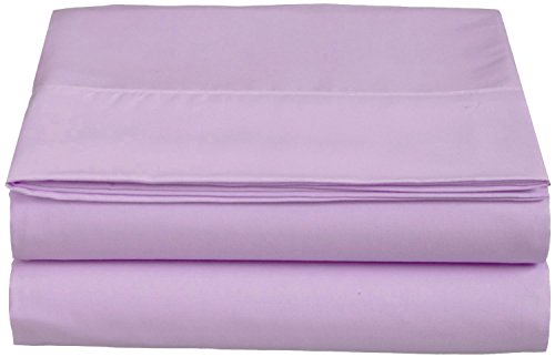 Luxury Fitted Sheet on Amazon Elegant Comfort Wrinkle-Free 1500 Thread Count Egyptian Quality 1-Piece Fitted Sheet, Queen Size, Lilac von Elegant Comfort