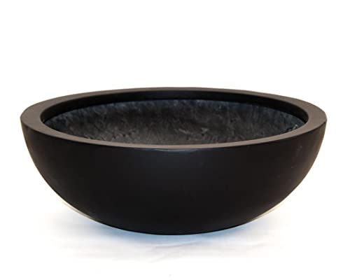 Blumenkübel Fiberglas Schale D55xH19cm elegant schwarz-matt. Blumenkübel Fiberglas Schale D55xH19cm elegant schwarz-matt. von Elegant Einrichten