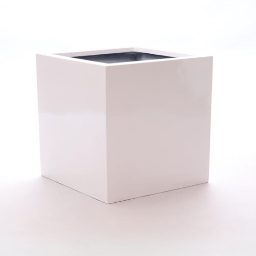 Elegant Einrichten Blumenkübel Fiberglas quadratisch 48x48x48cm Hochglanz weiß. Elegant Einrichten Blumenkübel Fiberglas quadratisch 48x48x48cm Hochglanz weiß. von Elegant Einrichten