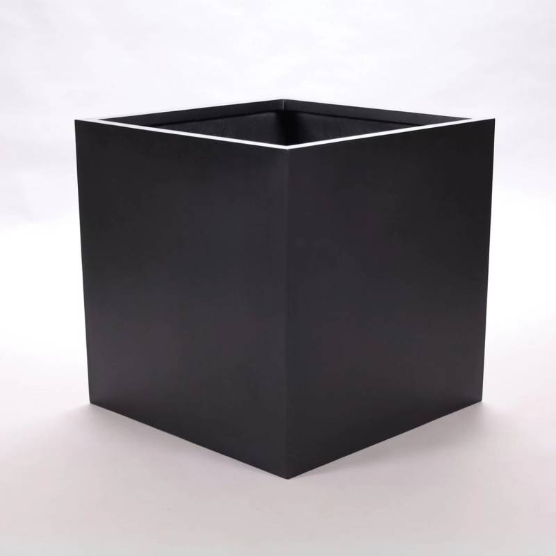 Elegant Einrichten Pflanzkübel Fiberglas Quadratisch 80x80x80cm Elegant-Schwarz-Matt von Elegant Einrichten