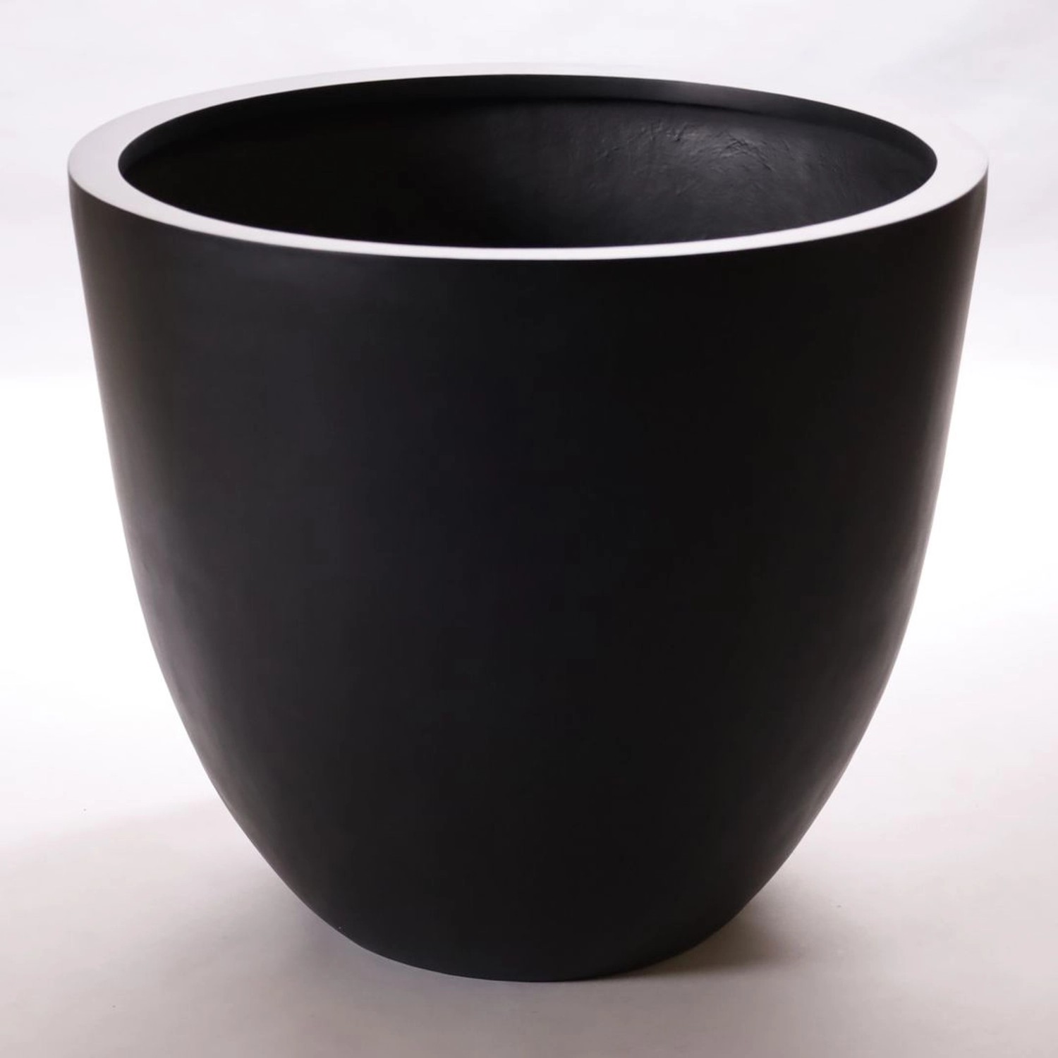 Elegant Einrichten Pflanzkübel Fiberglas Rund-Konisch D90xH80cm Elegant-Schwarz-Matt von Elegant Einrichten