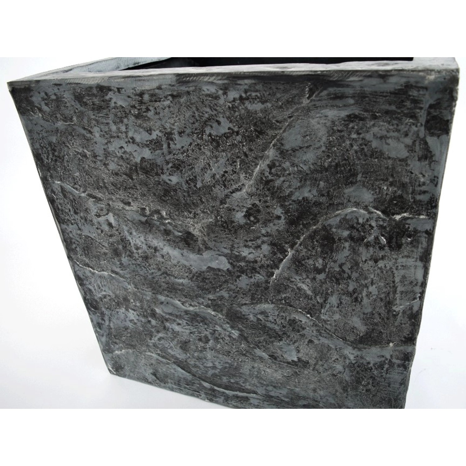 Elegant Einrichten Pflanzkübel Fiberglas Stein-Optik Quadratisch 70x70x70cm Anthrazit-Grau von Elegant Einrichten