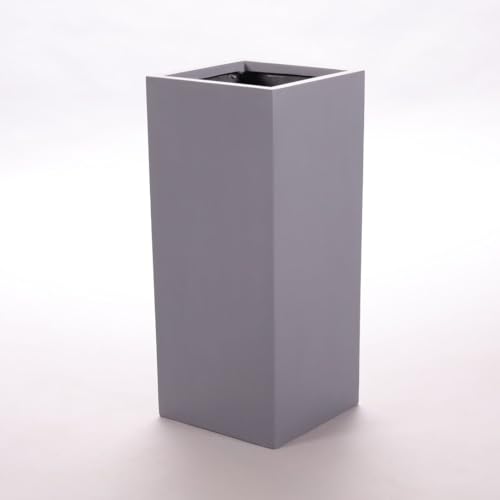 Elegant Einrichten Pflanzkübel Fiberglas säule 30x30x60cm grau von Elegant Einrichten