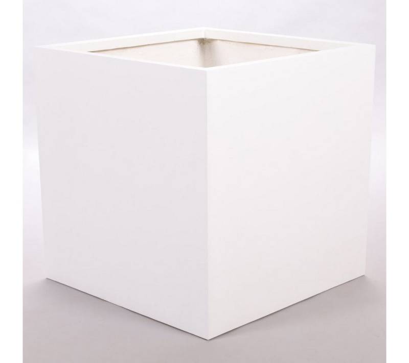 Elegant Einrichten Pflanzkübel XXL Fiberglas quadratisch 90x90x90cm perlmuttweiß (1 St) von Elegant Einrichten