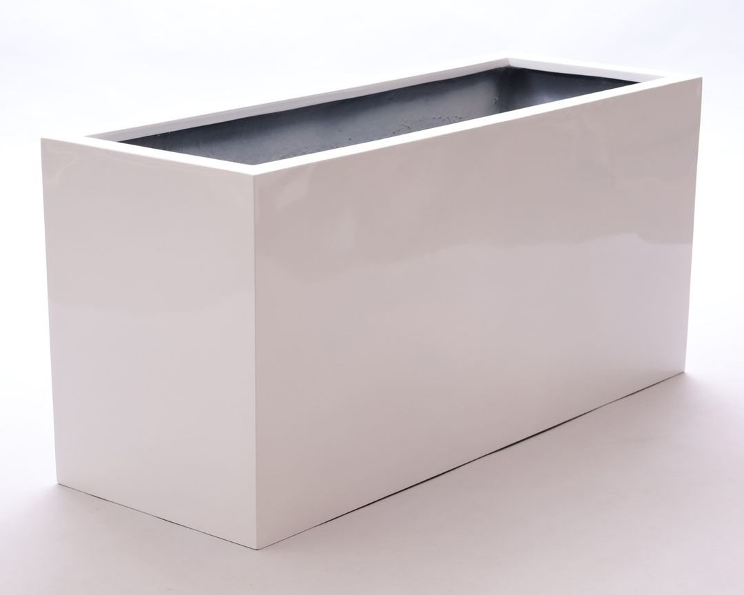 Elegant Einrichten Pflanzkübel Fiberglas Raumteiler rechteckig 108x40x50cm hochglanz weiß (1 St) von Elegant Einrichten