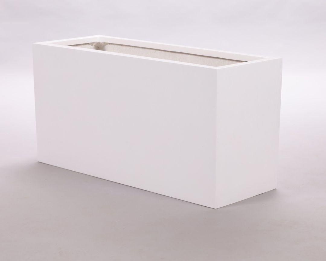 Elegant Einrichten Pflanzkübel Pflanzkübel Fiberglas Rechteckig 84x30x40cm Perlmutt-Weiß (1 St) von Elegant Einrichten