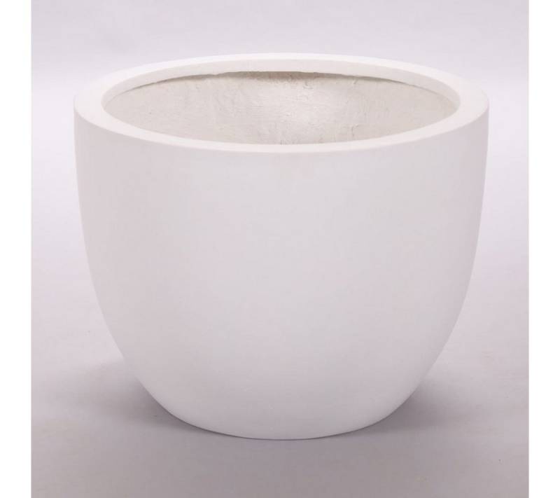 Elegant Einrichten Pflanzkübel Fiberglas rund konisch D60xH46,5cm Perlmutt Weiß (1 St) von Elegant Einrichten