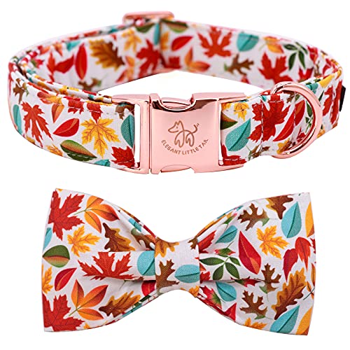Elegant little tail Herbst-Hundehalsband, männliches oder weibliches Hundehalsband mit Schleife, verstellbare weiche Fliege, Hundehalsbänder für X-Small-Welpen von Elegant little tail