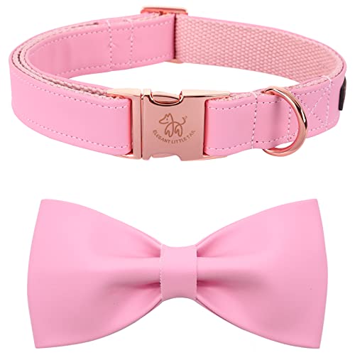 Elegant little tail Hundehalsband mit Schleife - Pink Hundehalsband mit Schleife Premium-Halsband Mädchen Junge Hundehalsband Niedliches Hundehalsband für große Hunde von Elegant little tail