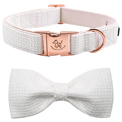 Elegant little tail Hundehalsband mit Schleife - Weiß Verstellbares Hundehalsband Schleife Baumwolle Strapazierfähiges Schleifenhalsband Geschenk Haustier Hundehalsband für X-Large Hunde Elegant little tail Hundehalsband mit Schleife - Weiß Verstellbares Hundehalsband Schleife Baumwolle Strapazierfähiges Schleifenhalsband Geschenk Haustier Hundehalsband für X-Large Hunde von Elegant little tail