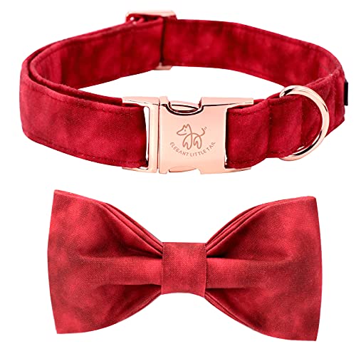 Elegant little tail Weihnachtshundehalsband, Welpenhalsband, männliches oder weibliches Hundehalsband mit Schleife, verstellbare, weiche Fliege, Hundehalsbänder für X-Large Hunde von Elegant little tail