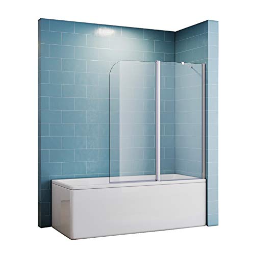 Duschtrennwand für badewanne 120x140 spritzschutz Duschwand von ELEGANT