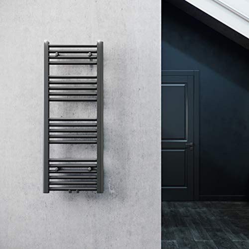 ELEGANT Heizkörper Bad 1000x400 mm Anthrazit Badheizkörper Mittelanschluss Handtuchwärmer Handtuchtrockner Heizkörper von ELEGANT