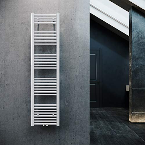 ELEGANT Heizkörper Bad 1600x400 mm Weiß Badheizkörper Mittelanschluss Handtuchwärmer Handtuchtrockner Heizkörper von ELEGANT