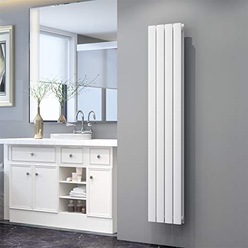 ELEGANT Heizkörper Flach 1600x308mm Weiß Doppellagig Paneelheizkörper Mittelanschluss Vertikal Heizkörper Moderner Flachheizkörper von ELEGANT