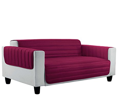 Elegant Couchüberzüge Doubleface, Bordeaux/Dunkel Grau 1 Platz, 100% Mikrofaser von Italian Bed Linen