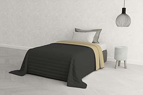 Italian Bed Linen Elegant Einzelbett, kastanienbraun/grau, 170 x 270 cm von Italian Bed Linen
