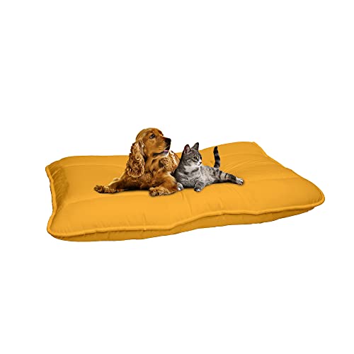 Elegant Hundekissen Maxy, Gelb, 60x100cm, MAXY-CS-GIALLO-60X100 von Italian Bed Linen