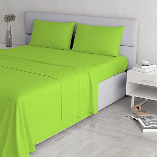 Elegant Italian Bed Linen Bettwäsche, Apfelgrün, 100% Mikrofaser, DOPPELTE von Italian Bed Linen