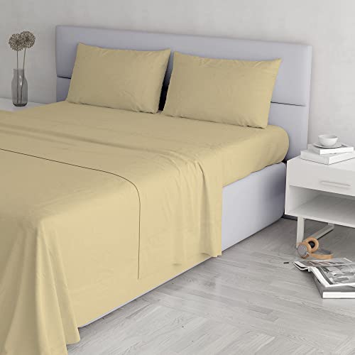 Elegant Italian Bed Linen Bettwäsche, Creme, 100% Mikrofaser, DOPPELTE von Italian Bed Linen