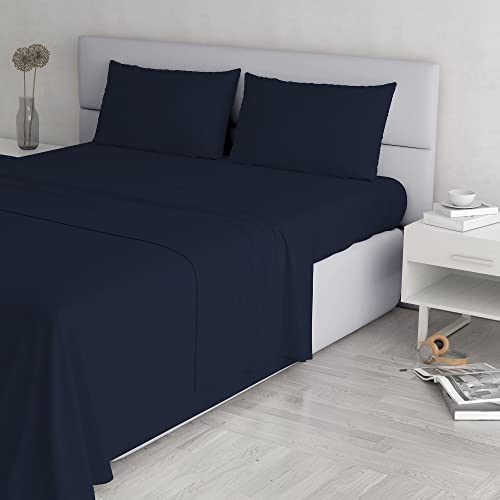 Elegant Italian Bed Linen Bettwäsche, Dunkel Blau, 100% Mikrofaser, DOPPELTE von Italian Bed Linen