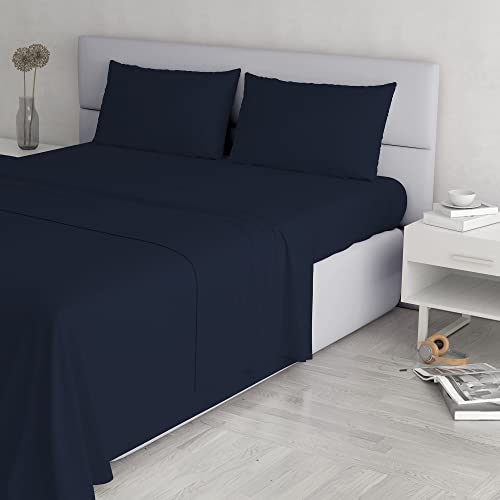 Elegant Italian Bed Linen Bettwäsche, Dunkel Blau, 100% Mikrofaser, DOPPELTE Elegant Italian Bed Linen Bettwäsche, Dunkel Blau, 100% Mikrofaser, DOPPELTE von Italian Bed Linen