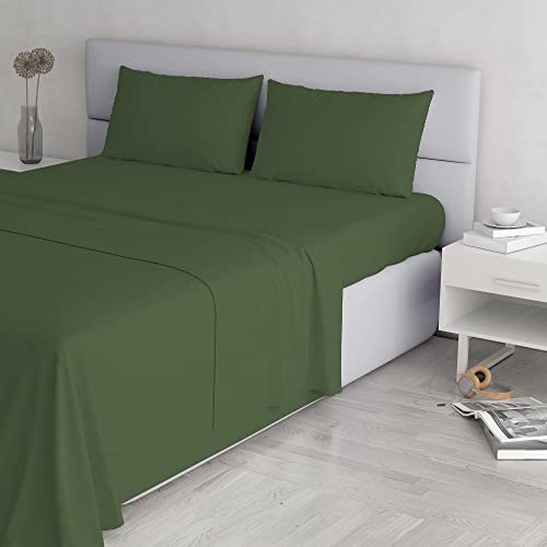 Elegant Italian Bed Linen Bettwäsche, Dunkel grün , 100% Mikrofaser, DOPPELTE von Italian Bed Linen