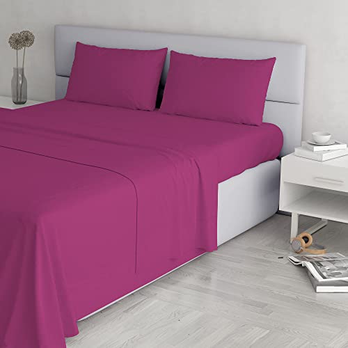 Elegant Italian Bed Linen Bettwäsche, Fuchsia, 100% Mikrofaser, DOPPELTE von Italian Bed Linen