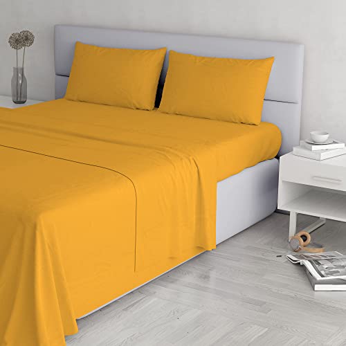 Elegant Italian Bed Linen Bettwäsche, Gelb, 100% Mikrofaser, DOPPELTE von Italian Bed Linen