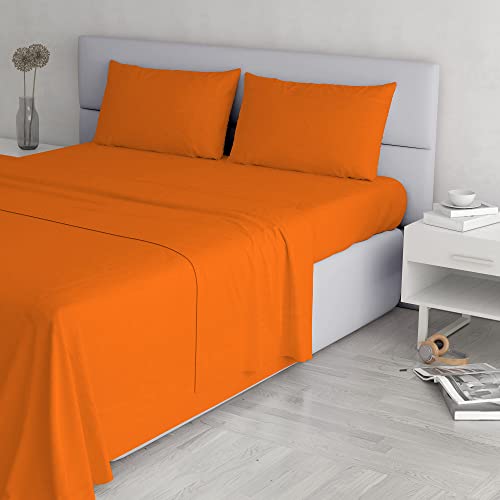 Elegant Italian Bed Linen Bettwäsche, Orange, 100% Mikrofaser, DOPPELTE von Italian Bed Linen