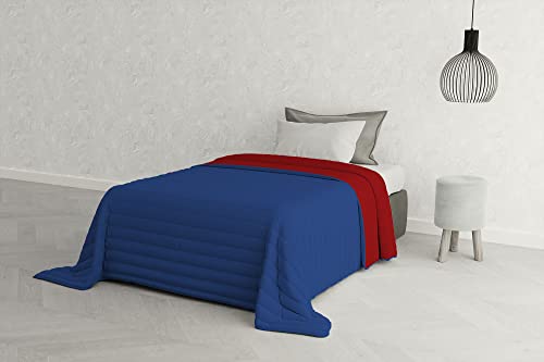 Italian Bed Linen Estivo Single, Leinen, Rot/Blau, 170 x 270 cm von Italian Bed Linen