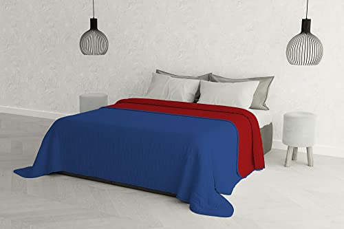 Italian Bed Linen Estivo Double, Mikrofaser, Rosso/Blu Cc1:c43, 260 x 270 cm von Italian Bed Linen