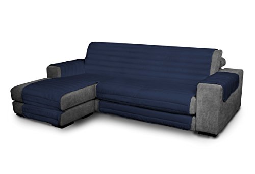 Italian Bed Linen Elegant Couchüberzüge, dunkel blau 290cm +chaiselongue, 100% Mikrofaser von Italian Bed Linen