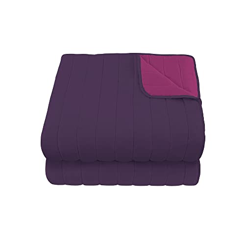 Italian Bed Linen Elegant Sommer Steppdecke violett/fuchsie, 100% Mikrofaser, 220x270cm von Italian Bed Linen