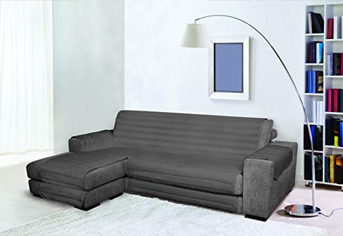 Trendy Doubleface Couchüberzüge, Dunkel Grau, 240cm von Italian Bed Linen
