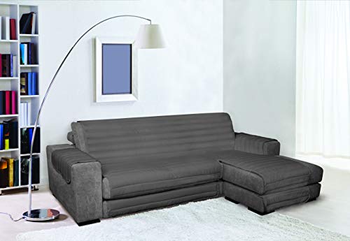 Elegant Tagesdecke für Sofas, 240 cm, Dunkelgrau von Italian Bed Linen