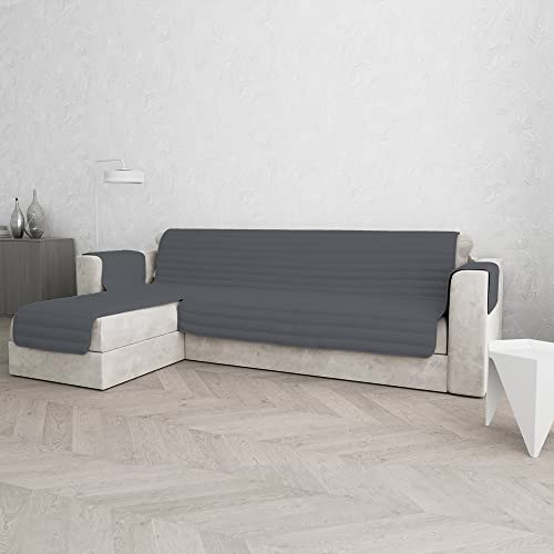 Trendy Doubleface Couchüberzüge, Dunkel Grau, 290cm von Italian Bed Linen